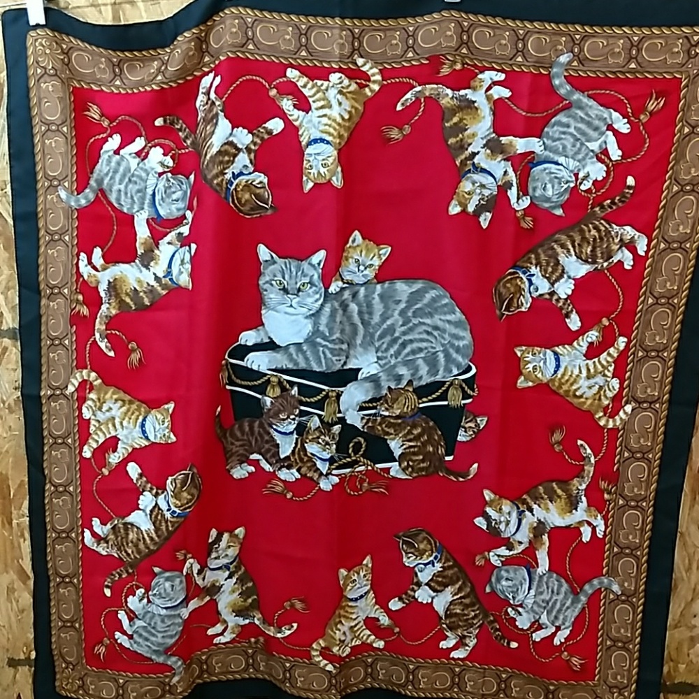 Cat print scarf